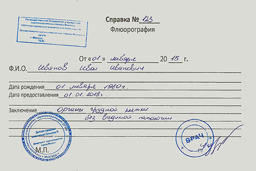 Получить справку о флюорографии в Нижнем Новгороде Справка о флюорографии в Нижнем Новгороде